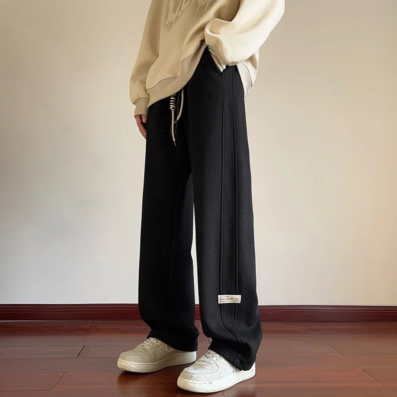 Straight Leg Corduroy Baggy Pant XS, Black - Streetwear Pants - Slick Street