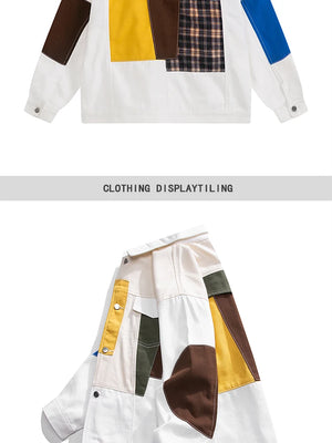 Color Block Multi Patchwork Jacket ,  - Streetwear Jacket - Slick Street
