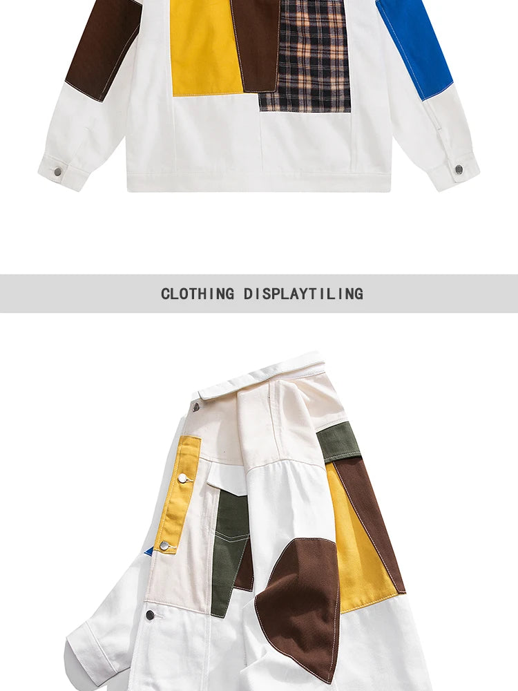 Color Block Multi Patchwork Jacket ,  - Streetwear Jacket - Slick Street