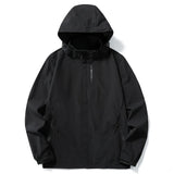 Plain Color Lightweight Outdoor Jacket Black 1, XS - Streetwear Jacket - Slick Street