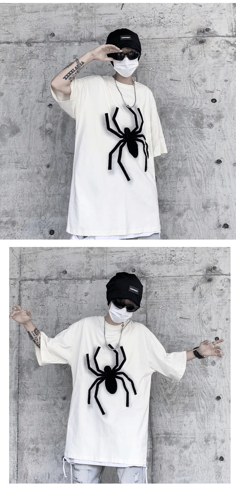 Wolf Spider 3D Crewneck T-Shirt , - Streetwear T-Shirts - Slick Street