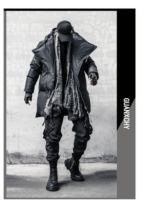 Long Zipper Style Padded Jacket , - Streetwear Jacket - Slick Street