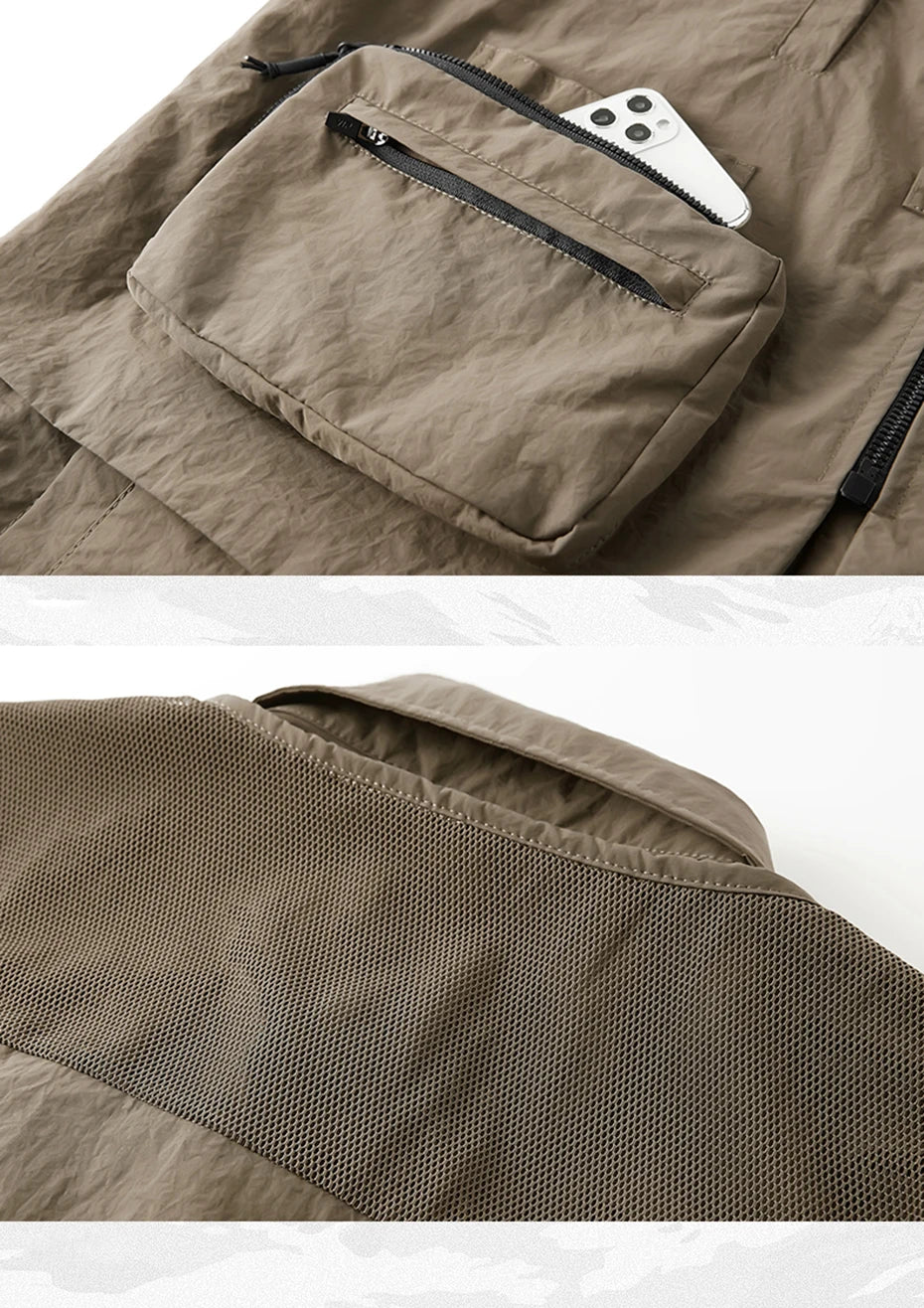 Multi Vest Pockets Two Pieces T-Shirt , - Streetwear T-Shirts - Slick Street