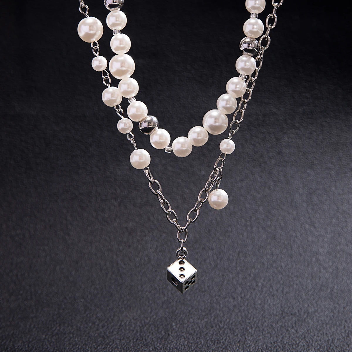 Steampunk Metal Dice Pendant Necklace ,  - Streetwear Necklace - Slick Street