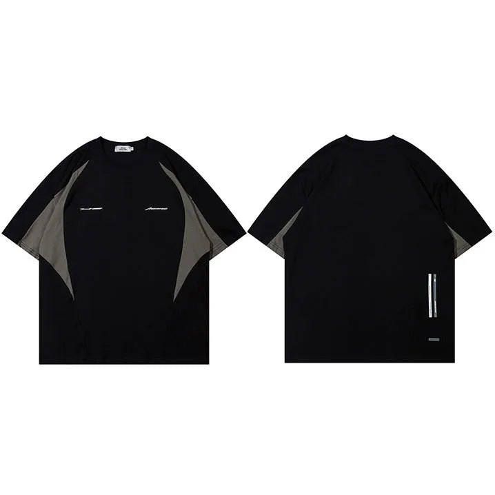Casual Sport Style Oversized T-Shirt Black, S - Streetwear T-Shirt - Slick Street