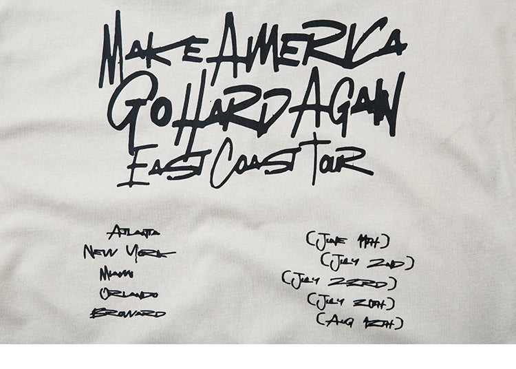 Make America Go Hard Again Graffiti Zipper Hoodie ,  - Streetwear Hoodie - Slick Street