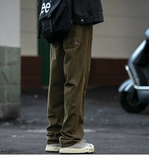 Casual Straight-Leg Trousers , - Streetwear Pants - Slick Street