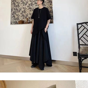 Kaju Long Bottom T-Shirt , - Streetwear T-Shirts - Slick Street