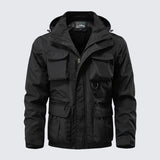 Detachable 'V23' Hooded Ski Jacket Black, XS - Streetwear - Slick Street