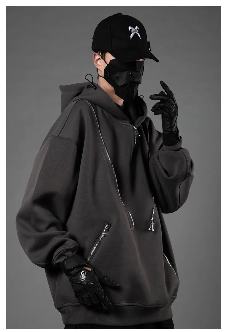 ZR23 Z-1 Pullover Techwear Hoodie ,  - Streetwear Hoodie - Slick Street