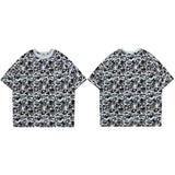 Snappy Crocodile Star Camouflage Design T-Shirt Grey, S - Streetwear T-Shirts - Slick Street