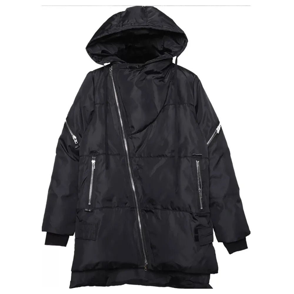 Long Zipper Style Padded Jacket , - Streetwear Jacket - Slick Street