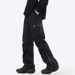 Ankle Length Half Zipper Pants , - Streetwear Pants - Slick Street
