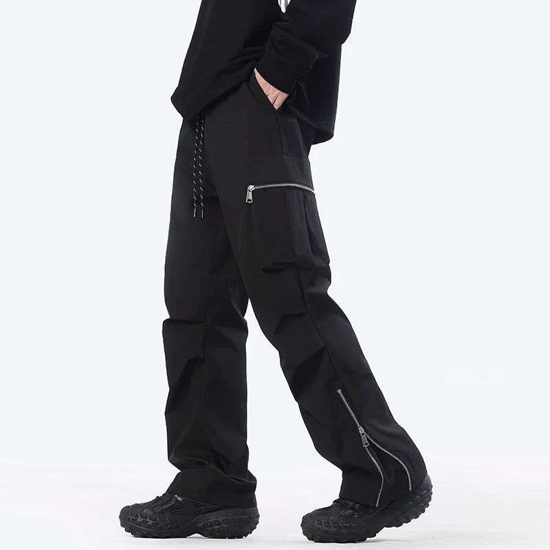 Ankle Length Half Zipper Pants , - Streetwear Pants - Slick Street