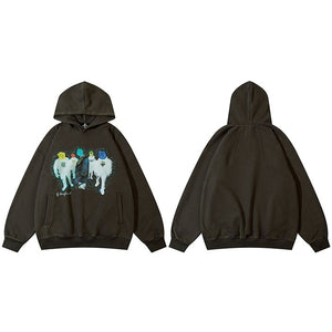 Barbados Inside Out Painting Hoodie Grey, S - Streetwear Hoodie - Slick Street
