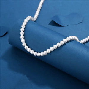 White Pearl Necklace ,  - Streetwear Necklace - Slick Street