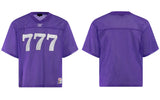 Triple Seven Mesh Panel Style T-Shirt Purple, M - Streetwear T-Shirts - Slick Street