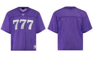 Triple Seven Mesh Panel Style T-Shirt Purple, M - Streetwear T-Shirts - Slick Street