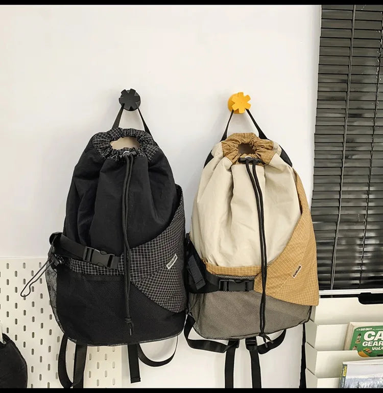 Two Tone Drawstring Backpack , - Streetwear Bag - Slick Street