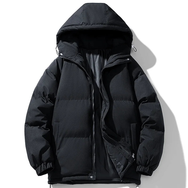 Solid Color Bubble Jacket Black, XXS - Streetwear Jacket - Slick Street