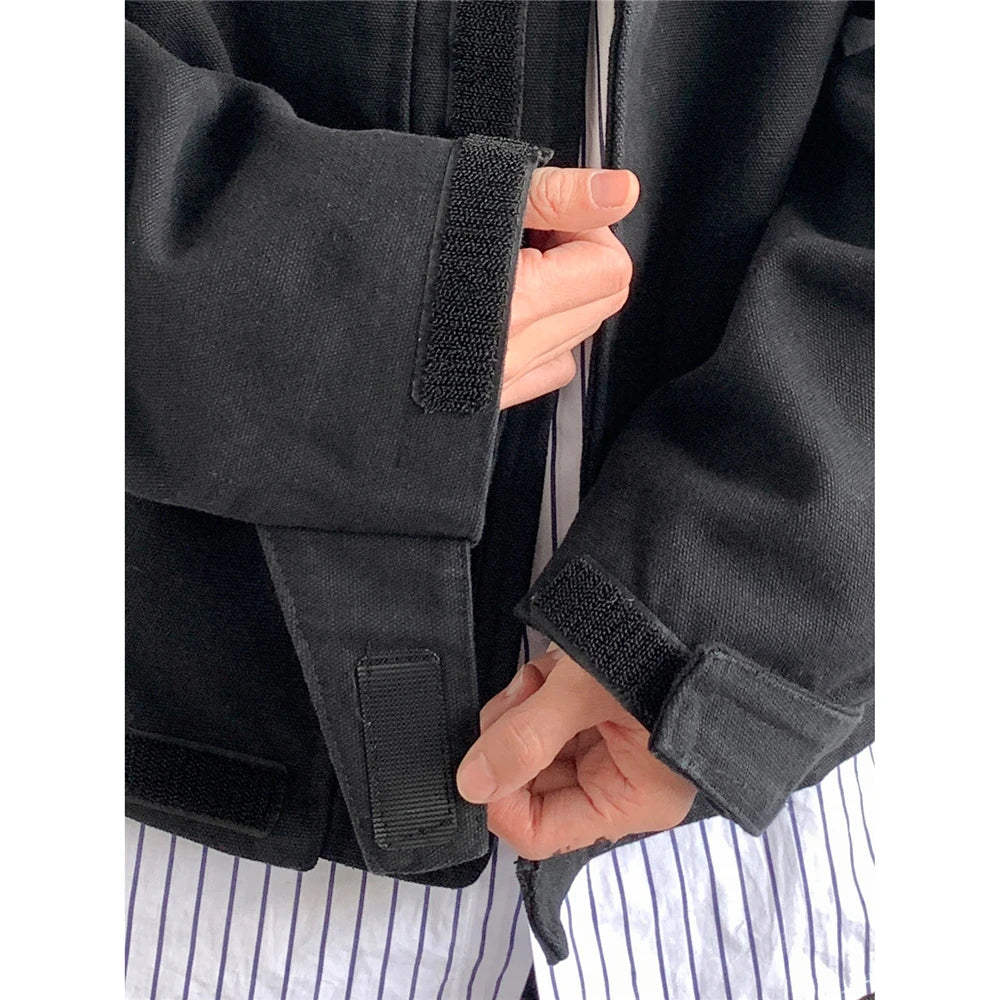 Plain Color Cropped Jacket , - Streetwear Jacket - Slick Street