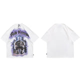 MADE EXTREME Electrify Polygraphy Loose T-Shirt White, M - Streetwear T-Shirts - Slick Street