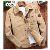 fur collar Bomber Button-up Jacket Khaki, XXS - Streetwear Jacket - Slick Street