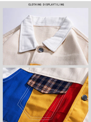 Color Block Multi Patchwork Jacket ,  - Streetwear Jacket - Slick Street