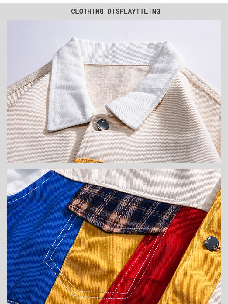 Color Block Multi Patchwork Jacket ,  - Streetwear Jacket - Slick Street