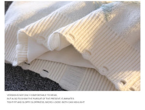 Pentagram Star Shaped Knitted Sweater , - Streetwear Sweater - Slick Street