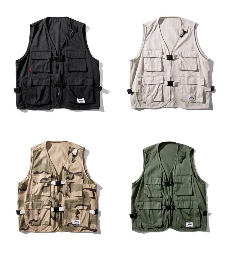 Multi-Pockets Fishing Vest Camping ,  - Streetwear Vest - Slick Street