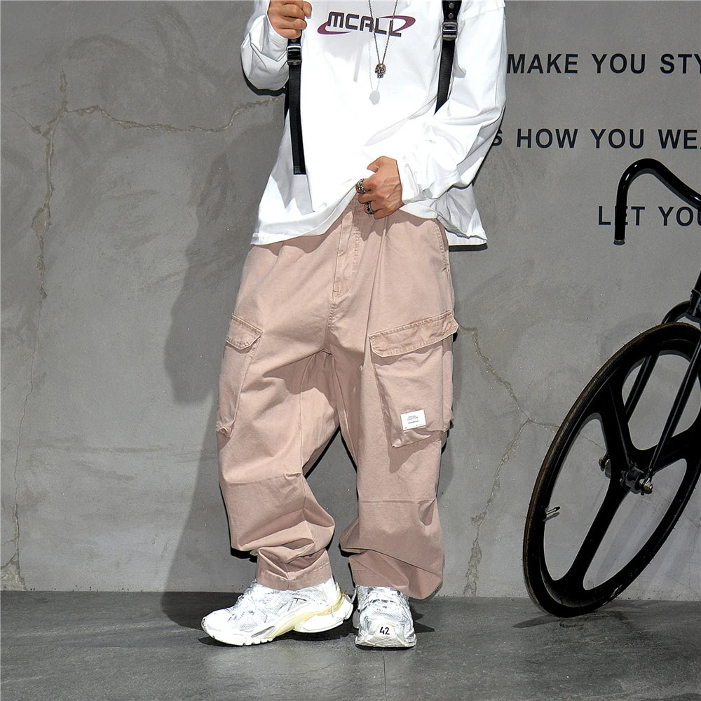 Ankle Length Baggy Cargo Pants , - Streetwear Pants - Slick Street