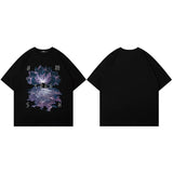 Indigo Lightning Reflection T-Shirt Black, M - Streetwear T-Shirts - Slick Street