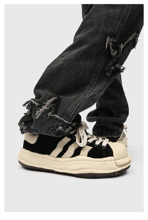 SP1 Striped Board Sneakers , - Streetwear Shoes - Slick Street