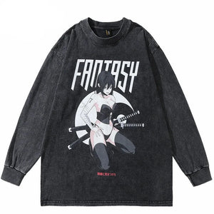 FANTASY Japanese Anime Girl Graphic T-Shirt ,  - Streetwear T-Shirt - Slick Street