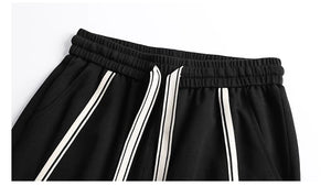 Side Stripe Design Ankle Length Pants ,  - Streetwear Pants - Slick Street