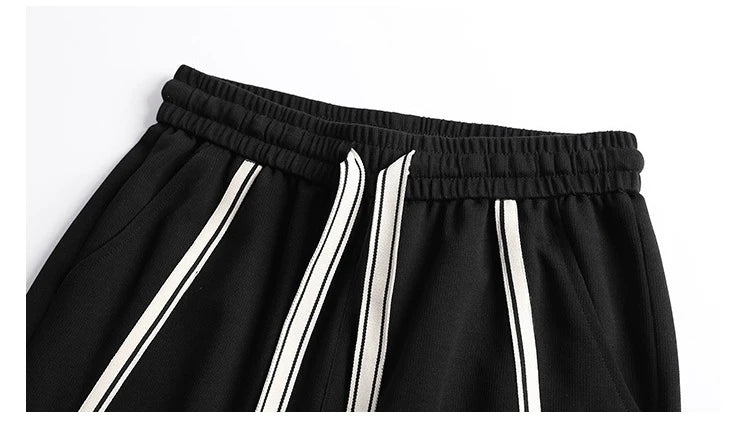 Side Stripe Design Ankle Length Pants ,  - Streetwear Pants - Slick Street