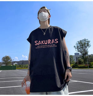 SAKURAS Colorful Scenery Painting T-Shirt , - Streetwear T-Shirts - Slick Street