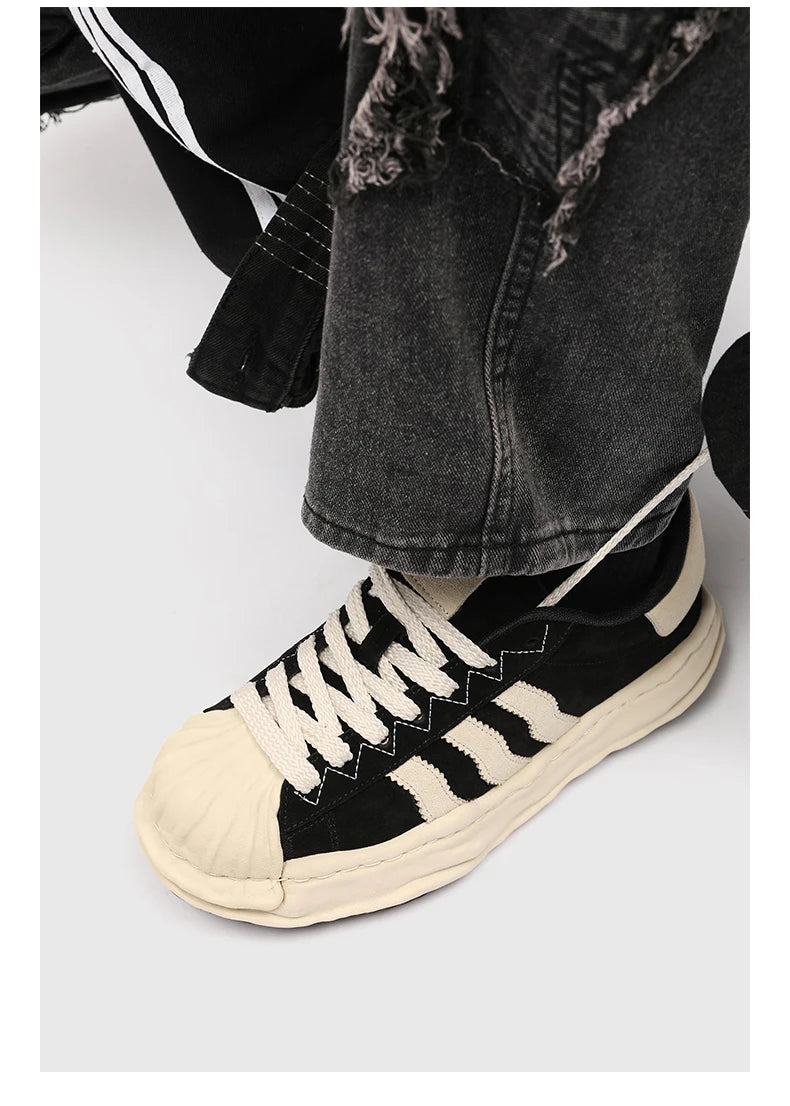 SP1 Striped Board Sneakers , - Streetwear Shoes - Slick Street