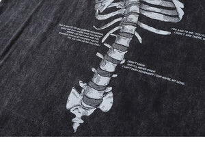 Charcoal The sternum Diagram T-Shirt , - Streetwear T-Shirts - Slick Street