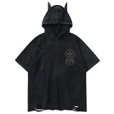 Say All Their Names Devil Horns Hoodie Black, XXS - Streetwear Hoodie - Slick Street
