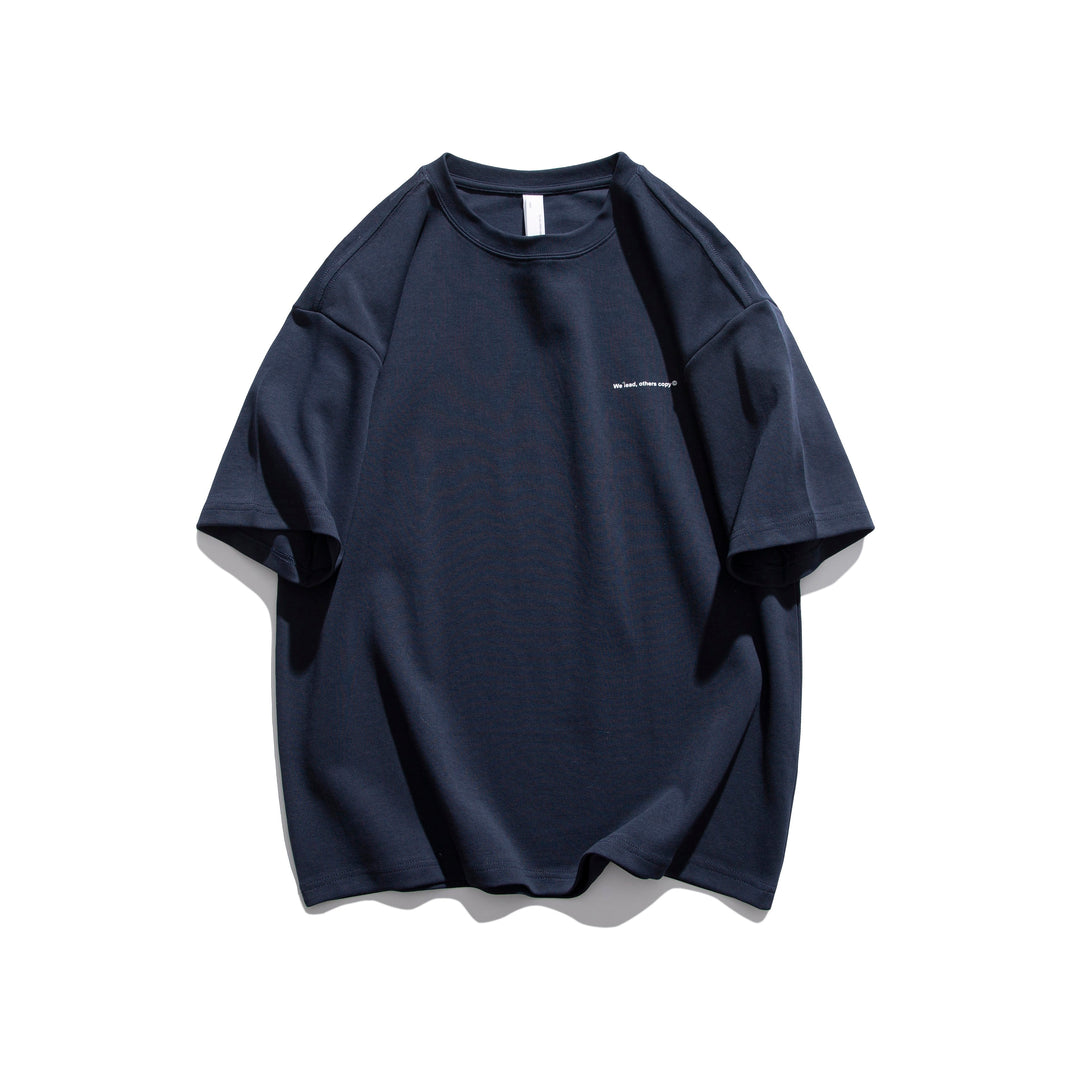 We lead, others copy© Casual Solid T-Shirt Navy, XXS - Streetwear T-Shirt - Slick Street