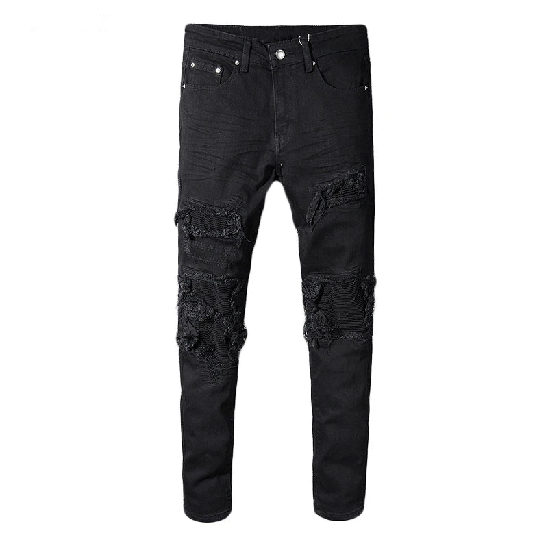 Black Stretchable Slim fit Pants Black, 26 - Streetwear Pants - Slick Street
