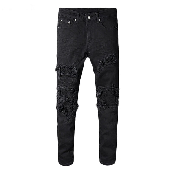 Black Stretchable Slim fit Pants Black, 26 - Streetwear Pants - Slick Street