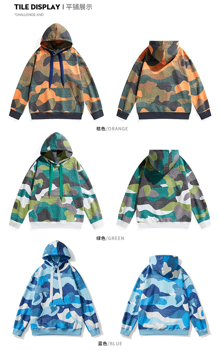 Abstract Art Camouflage Pullover Hoodie , - Streetwear Hoodie - Slick Street