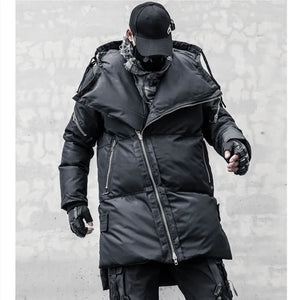 Long Zipper Style Padded Jacket , - Streetwear Jacket - Slick Street