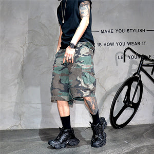 Tactical Camouflage Knee Length Shorts , - Streetwear Shorts - Slick Street