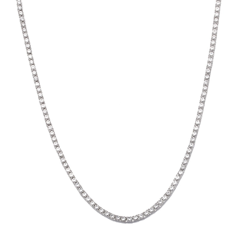 Crystal Rhinestone Tennis Necklace ,  - Streetwear Necklace - Slick Street