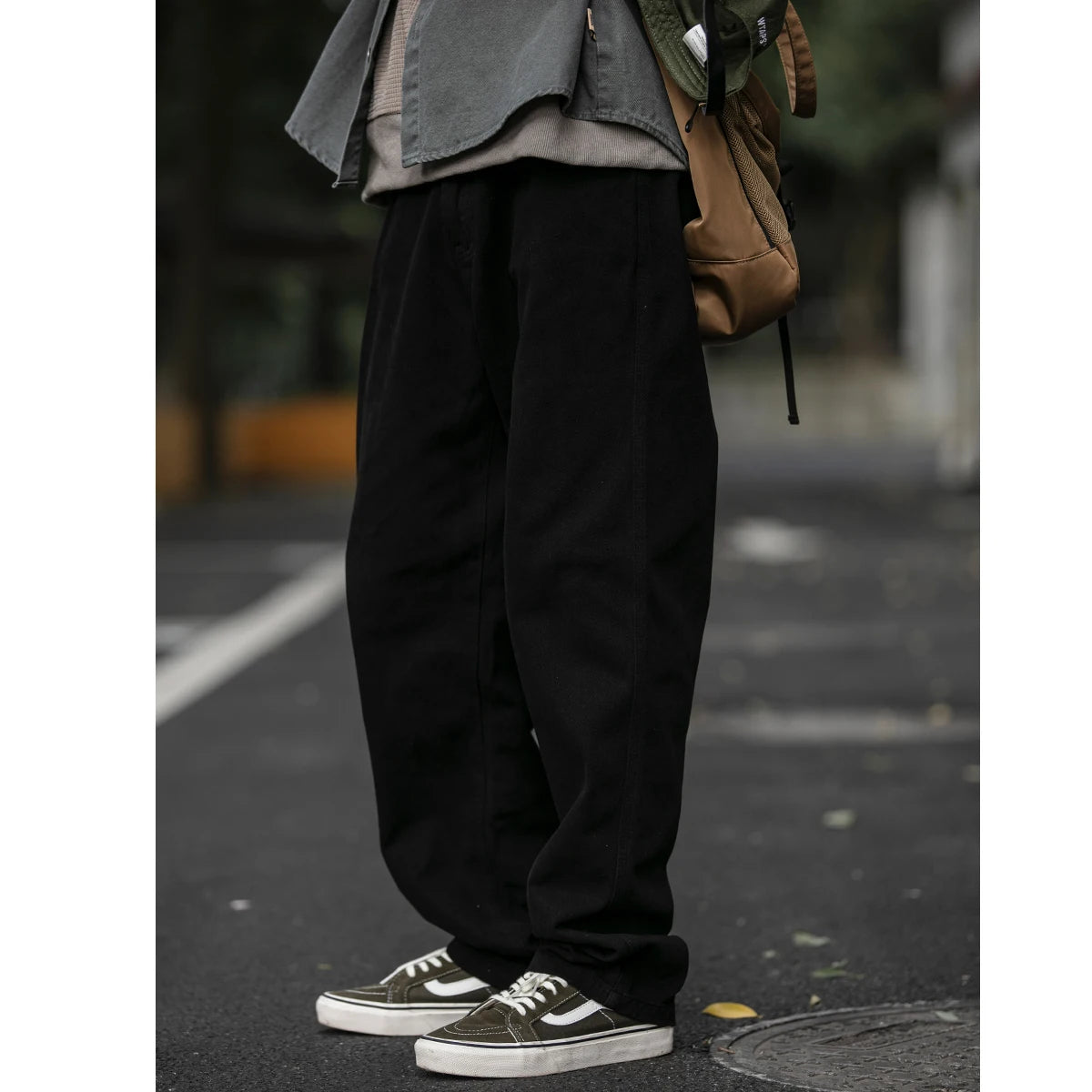 Casual Straight-Leg Trousers , - Streetwear Pants - Slick Street