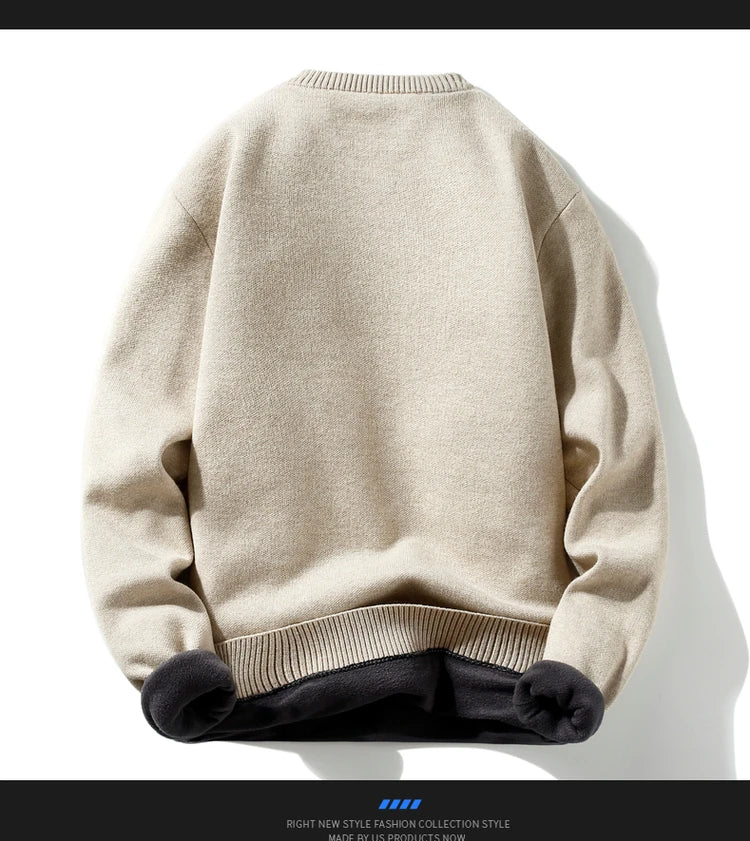 Deer Padded Velvet Pullover Sweater ,  - Streetwear Sweater - Slick Street